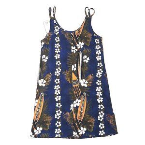 Tiki Palm Print Double Strap Dress – NWT – Size Large